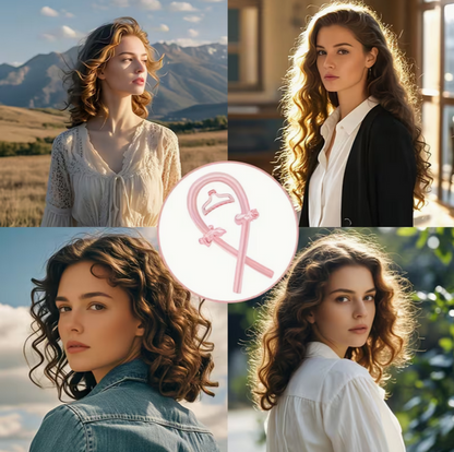 4pcs/Set Heatless Curling Rod Headband