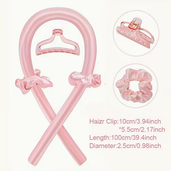 4pcs/Set Heatless Curling Rod Headband