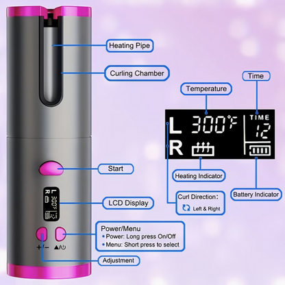 Wireless Automatic Hair Curler
